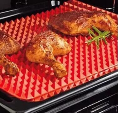 image-Non-Stick Silicone Pyramid Cooking Mat Baking Mat With Grid Versatile Oven BBQ Cooking Mat Heat-Resistant Mat Kitchen Tools Kitchen Gadgets