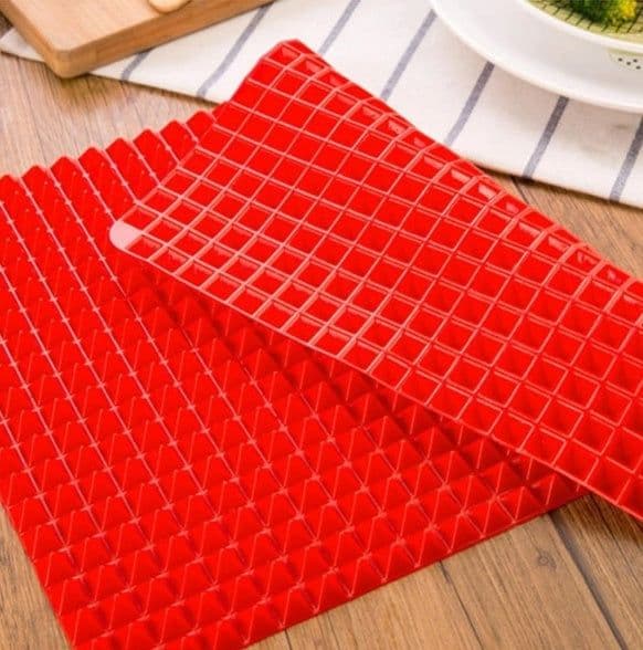 image-Non-Stick Silicone Pyramid Cooking Mat Baking Mat With Grid Versatile Oven BBQ Cooking Mat Heat-Resistant Mat Kitchen Tools Kitchen Gadgets