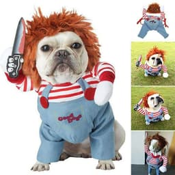 image-Halloween Pet Costume Pet Dog Funny Clothes Adjustable Dog Cosplay Costume Scary Costume Party Gatherings