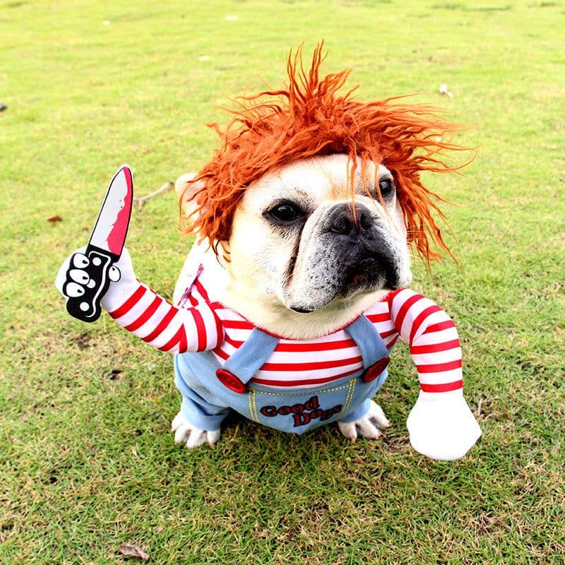 image-Halloween Pet Costume Pet Dog Funny Clothes Adjustable Dog Cosplay Costume Scary Costume Party Gatherings