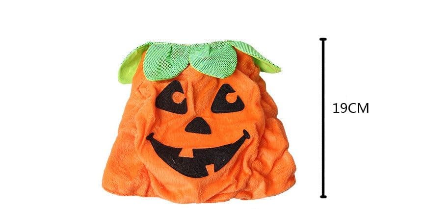 image-Halloween Pet Cats Costume Props Creative Pumpkin Shape Green Leaf Decoration Cosplay Clothing Holiday Garment Supplies