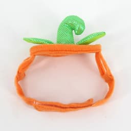 image-Halloween Pet Cats Costume Props Creative Pumpkin Shape Green Leaf Decoration Cosplay Clothing Holiday Garment Supplies