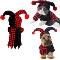 image-Halloween Funny Clown Pet Dog Cat Costume