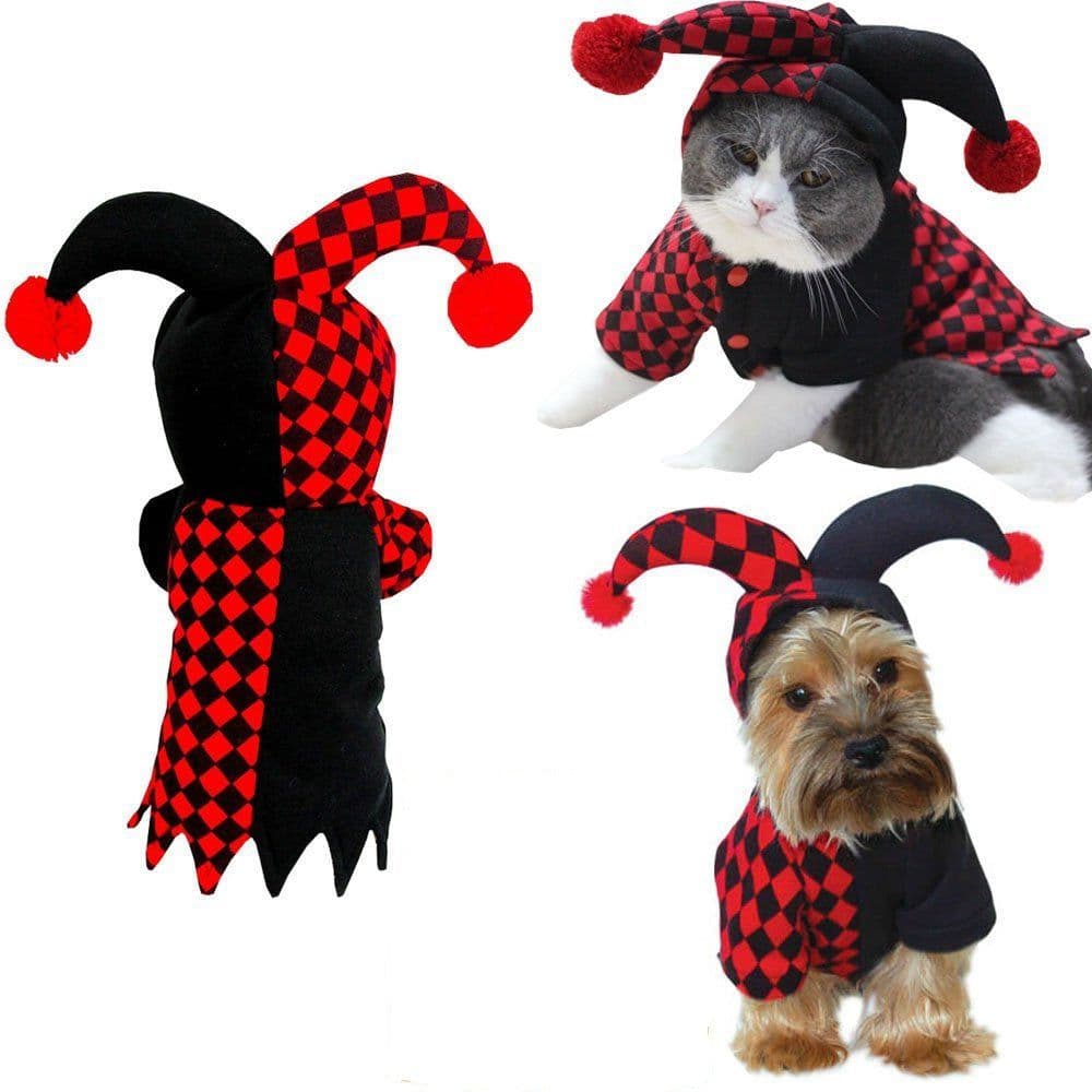 image-Halloween Funny Clown Pet Dog Cat Costume