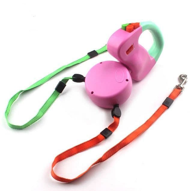 image-Retractable Dual Pet Dog Walking Leash