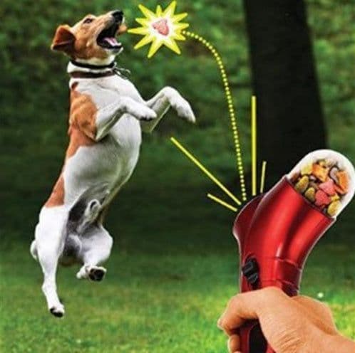 image-Pet Food Catapult Feeder Funny Dog Toy