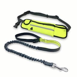 image-Hands-Free Dog Running Leash with Waist Pocket Adjustable Belt Shock Absorbing Bungee