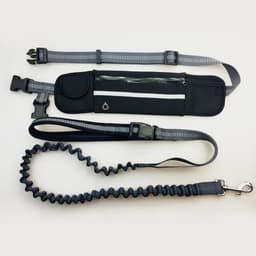 image-Hands-Free Dog Running Leash with Waist Pocket Adjustable Belt Shock Absorbing Bungee