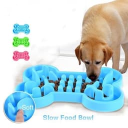image-Pet Dog Slow Food Feeder Anti Choke Travel Bowl