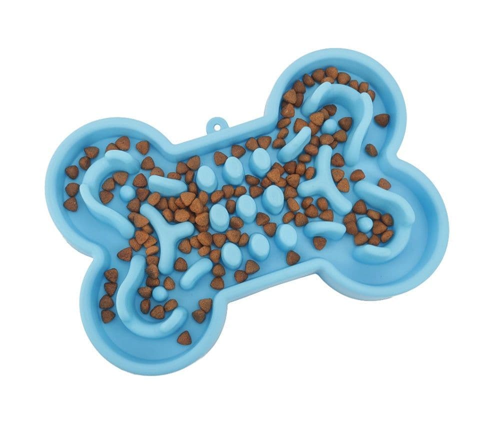 image-Pet Dog Slow Food Feeder Anti Choke Travel Bowl
