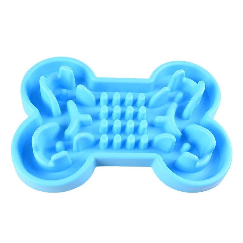 image-Pet Dog Slow Food Feeder Anti Choke Travel Bowl
