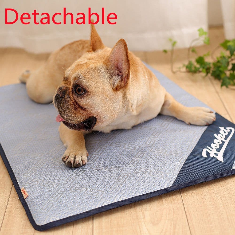 image-Dog Cooling Mat Summer Pad Mat For Dogs Cat Breathable Blanket Cat Ice Pads Washable Sofa Breathable Pet Dog Bed Pet Mat