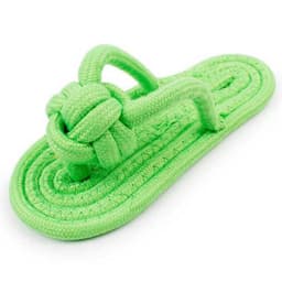 image-Pet multicolor cotton rope clip foot slippers toy