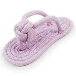 image-Pet multicolor cotton rope clip foot slippers toy