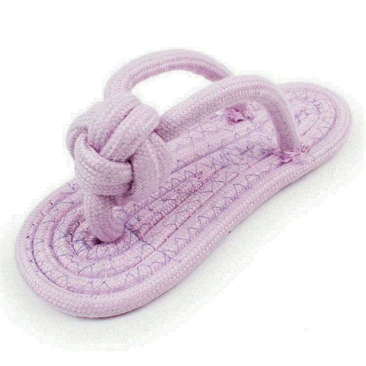 image-Pet multicolor cotton rope clip foot slippers toy