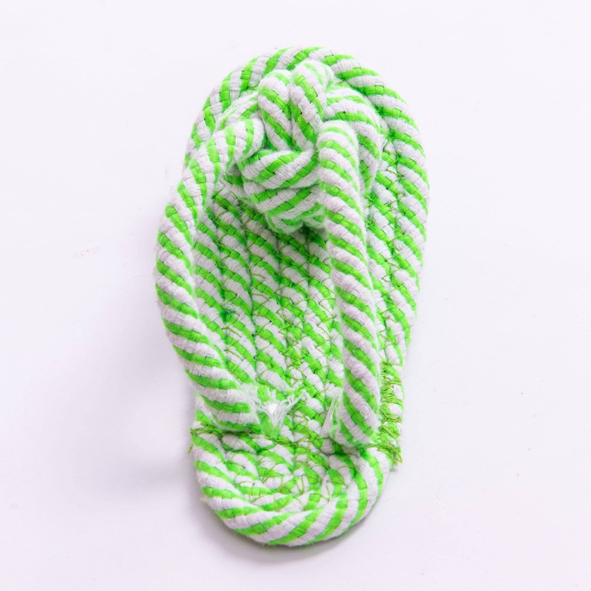 image-Pet multicolor cotton rope clip foot slippers toy