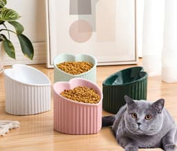 image-Pet Ceramic Bowl With Inclined Mouth Practical Durable Daily Indoor Pet Products