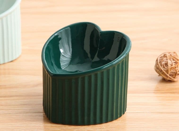 image-Pet Ceramic Bowl With Inclined Mouth Practical Durable Daily Indoor Pet Products
