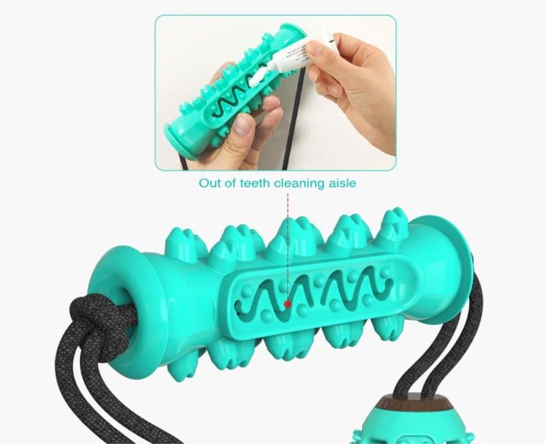 image-Dog Chew Toys Pet Toothbrush Rubber Bones Teeth Cleaning