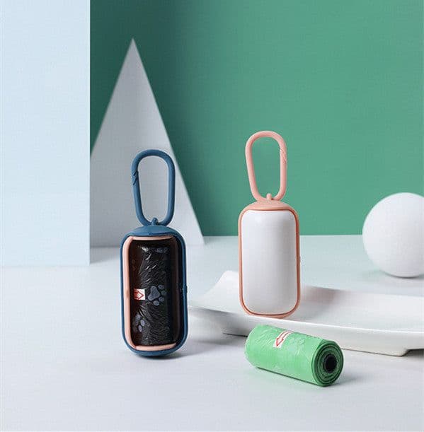 image-Portable Cats Dogs Garbage Bag Holder Pet Poop Bags Carrier Dispenser