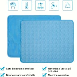 image-Dog Cooling Mat Cooling Pad For Pets Chilly Pad For Kennels, Crates, Cars, Indoor & Outdoor Ice Silk Mat Cooling Blanket Cushion Non-Toxic Breathable Sleep Bed Beach