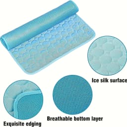 image-Dog Cooling Mat Cooling Pad For Pets Chilly Pad For Kennels, Crates, Cars, Indoor & Outdoor Ice Silk Mat Cooling Blanket Cushion Non-Toxic Breathable Sleep Bed Beach