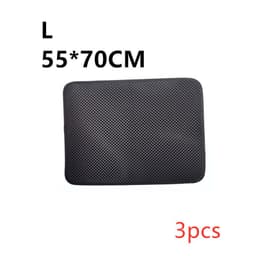 image-Double Layer Litter Cat Bed Pads Pet Cat Litter Mat Trapping Pets Litter Box Mat Pet Product Bed For Cats House Clean Mat