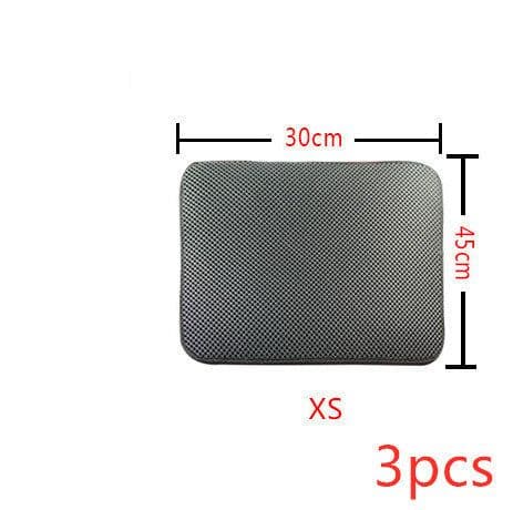 image-Double Layer Litter Cat Bed Pads Pet Cat Litter Mat Trapping Pets Litter Box Mat Pet Product Bed For Cats House Clean Mat