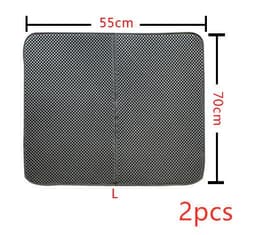 image-Double Layer Litter Cat Bed Pads Pet Cat Litter Mat Trapping Pets Litter Box Mat Pet Product Bed For Cats House Clean Mat