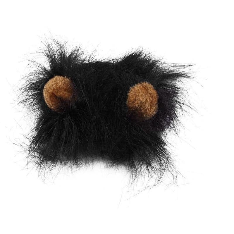 image-Funny Pet Hat For Small Dogs Cats Hat Emulation Lion Hair Mane Ears Head Cap Scarf Pet Halloween Festival Costume