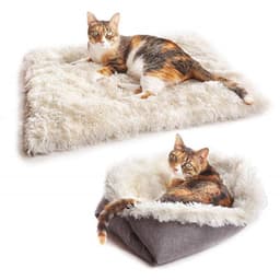 image-2 in 1 Pet Mattress Nest Convertible Pad Plush Mattress