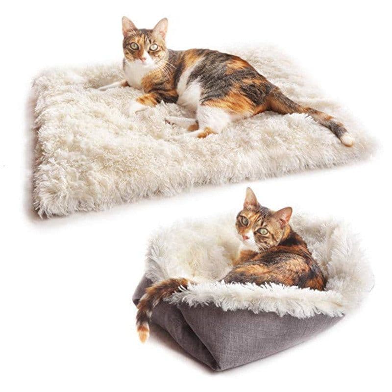 image-2 in 1 Pet Mattress Nest Convertible Pad Plush Mattress