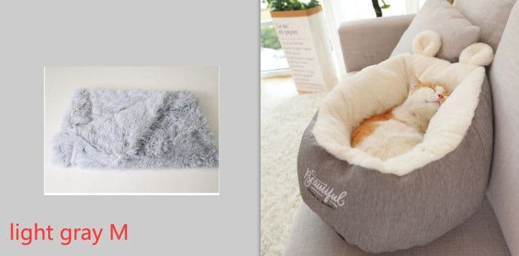 image-Pet Dog Bed Warming Soft Sleeping Bag Cushion Puppy Kennel