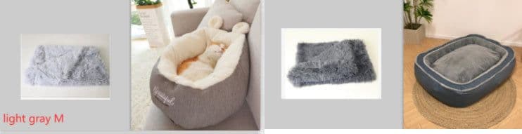 image-Pet Dog Bed Warming Soft Sleeping Bag Cushion Puppy Kennel