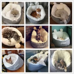 image-Pet Dog Bed Warming Soft Sleeping Bag Cushion Puppy Kennel