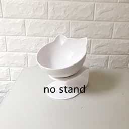 image-New Inclined Food Cat Ear Oblique Mouth Transparent Single Pet Bowl