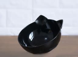 image-New Inclined Food Cat Ear Oblique Mouth Transparent Single Pet Bowl
