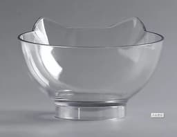 image-New Inclined Food Cat Ear Oblique Mouth Transparent Single Pet Bowl