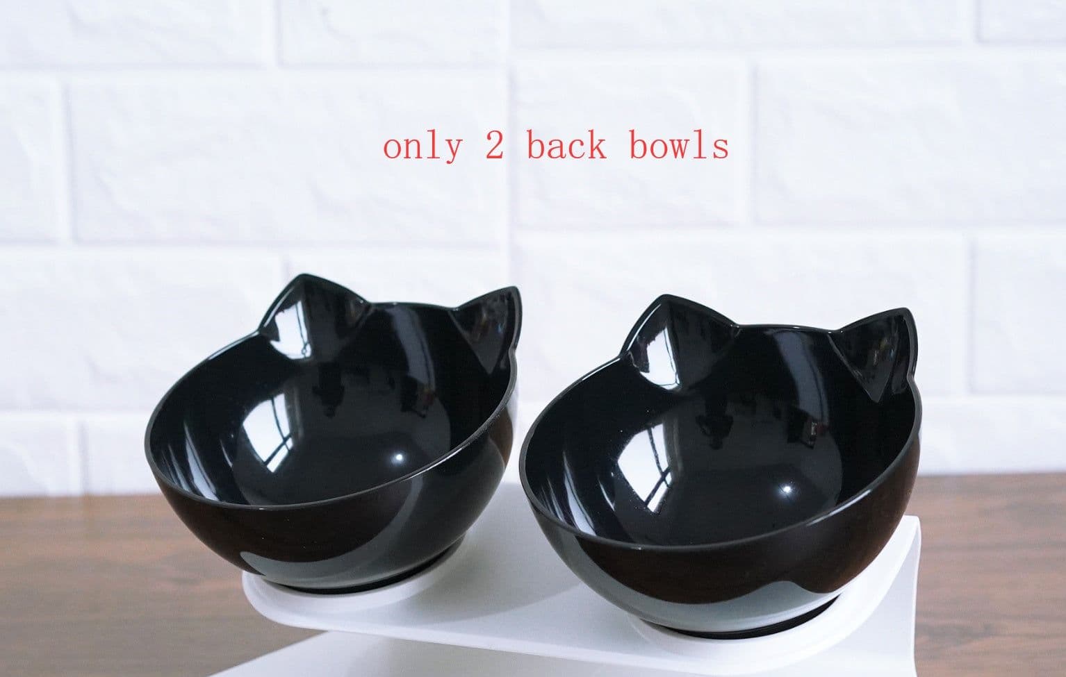 image-New Inclined Food Cat Ear Oblique Mouth Transparent Single Pet Bowl