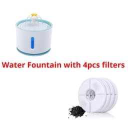 image-Automatic Pet Cat Water Fountain With LED Lighting USB Dogs Cats Mute Drinker Feeder Bowl Drinking Dispenser