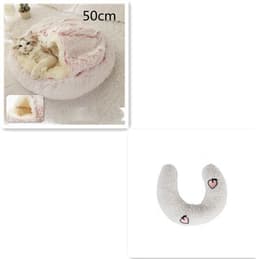 image-2 In 1 Dog And Cat Bed Pet Winter Bed Round Plush Warm Bed House Soft Long Plush Pets Bed