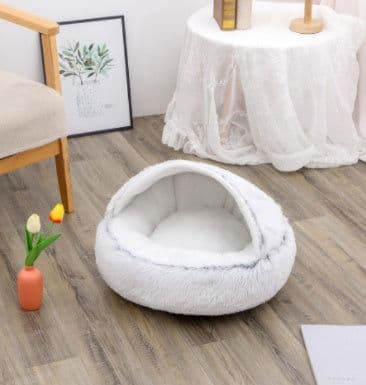 image-2 In 1 Dog And Cat Bed Pet Winter Bed Round Plush Warm Bed House Soft Long Plush Pets Bed