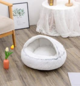 image-2 In 1 Dog And Cat Bed Pet Winter Bed Round Plush Warm Bed House Soft Long Plush Pets Bed