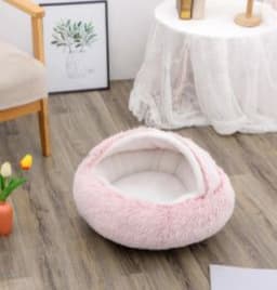 image-2 In 1 Dog And Cat Bed Pet Winter Bed Round Plush Warm Bed House Soft Long Plush Pets Bed