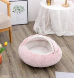 image-2 In 1 Dog And Cat Bed Pet Winter Bed Round Plush Warm Bed House Soft Long Plush Pets Bed