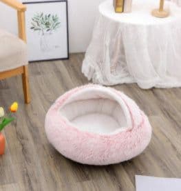 image-2 In 1 Dog And Cat Bed Pet Winter Bed Round Plush Warm Bed House Soft Long Plush Pets Bed