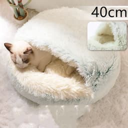 image-2 In 1 Dog And Cat Bed Pet Winter Bed Round Plush Warm Bed House Soft Long Plush Pets Bed