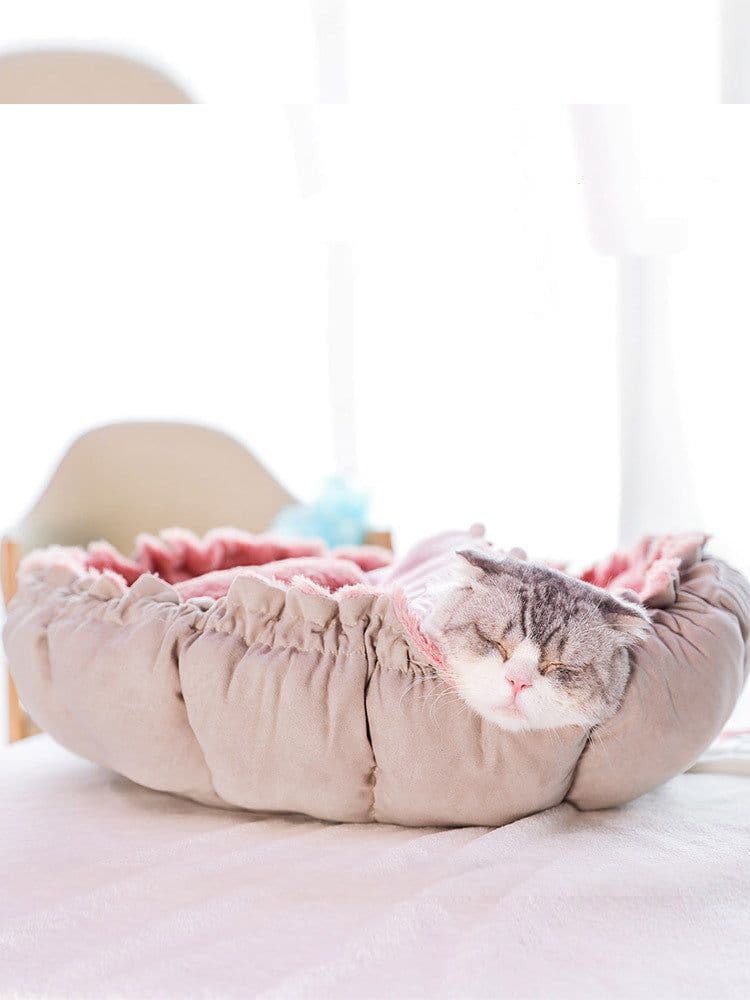 image-Four Seasons Universal Pet House Cat Dog Mat Bed Pink Petal