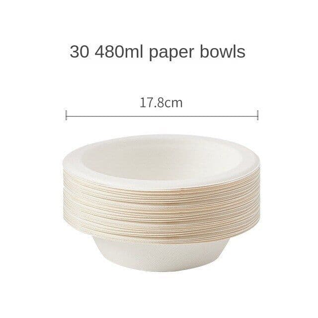 image-Cat Disposable Food Bowl Replaceable Portable Bowl Dog Feeders Cat Bowls Bowl Holder Eco-friendly Paper Bowl