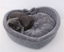 image-Heart Shape Soft Cozy Cat Pet Bed For Large Small Puppy Dog Cute Warm Cushion Litter Nest Basket Kennel Kitten House Accessories